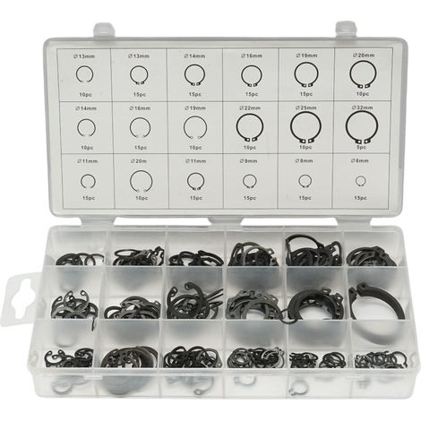 Set anelli di sicurezza Seeger interni ed esterni 6–32 mm, 225 pezzi (1/4)