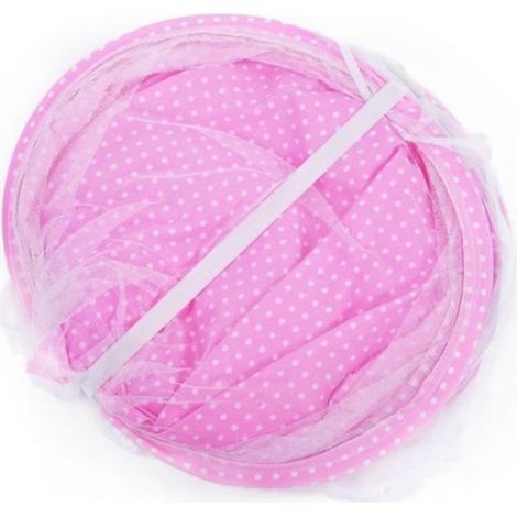 Tente Moustiquaire - Pliable - Pour Bébé - Lit Parapluie - 110 x 65 x 60 cm - Rose - Lot de 3 (1/3)