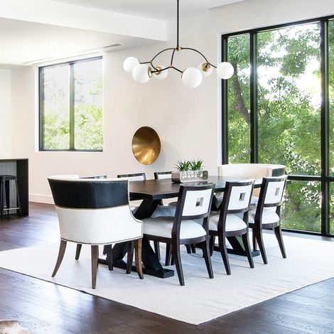 Suspension design vintage noire 6 globes blancs SIERRE (1/5)