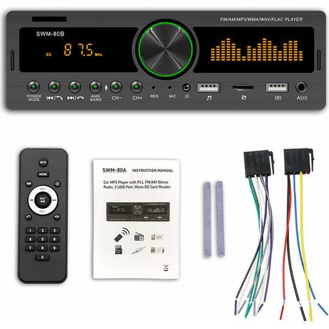 Car U Disk Card BT for Cars MP3 Player TF Card FM Radio Lossless Music Player Car MP3 Player - support positioning Other car spare part (1/5)