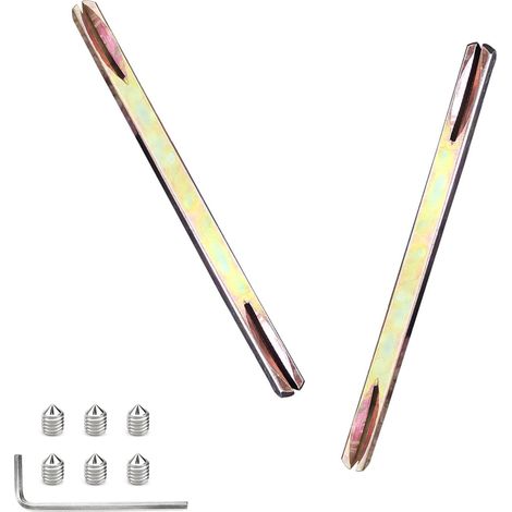 2 Pièces Tige Poignée Carrée Fer 8 mm, Fer Carré de Poignée en Trempé, 8 X 130 mm Tige Fendue Pour Poignées, avec Vis et Poignées, pour Plupart Poignées de Porte Arbre Carré Bandes Rainurées (1/5)