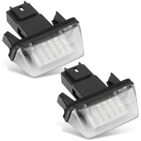 BUNTHAUS 2 pièces Lampe de Plaque d\\'immatriculation de Voiture à 18 DEL Gauche et Droite pour C3 2002-2009 / BERLINGO / 306 307 406 5008 (1/4)