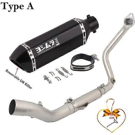 Système d'échappement complet Zontes pour moto, tube de liaison avant modifié, silencieux DB Killer, GK350, GK350R, GK 350, XST (Type A) (1/5)