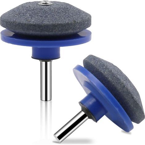 Afilador de cuchillas para cortacésped (5 unidades), afilador de herramientas de jardinería de alta resistencia, afilador multiusos preciso para cortacésped rotativo, palas, azadas y bordeadoras (1/5)