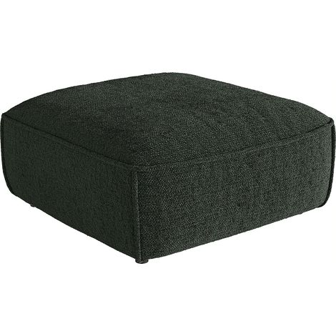 Pouf in tessuto ciniglia Verde - CAMILIO di Maison Céphy (1/3)