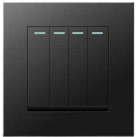 Interruptor de luz - Cableado muy sencillo - Apto para dormitorio, salón y baño - Negro - 868635 mm (1/4)