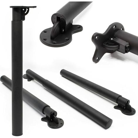 1x pata de mesa negra regulable en altura 70-110cm (1/4)