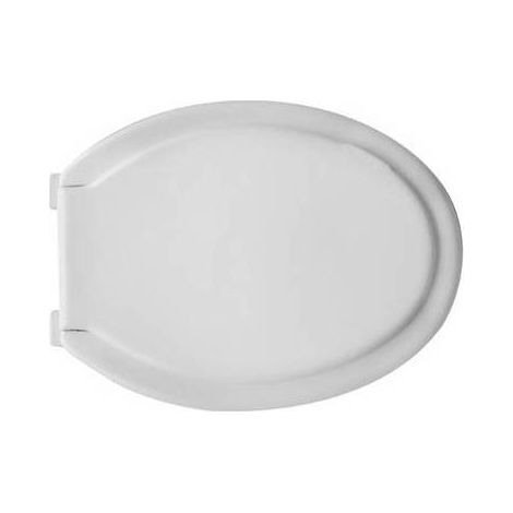 Asiento de inodoro universal en polipropileno blanco, ancho 37,2 cm, bisagras en pvc
