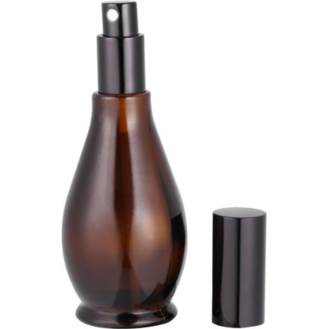 Travel Size Spray Bottles, Brown Glass, Set of 3, 100ml, Fine Mist Spray for Cosmetics and Aromatherapy (1/5)