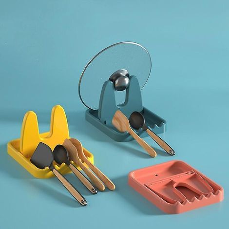 Porte-cuillère en plastique résistant – support pratique pour ustensiles de cuisine, design compact et facile à nettoyer (1/3)