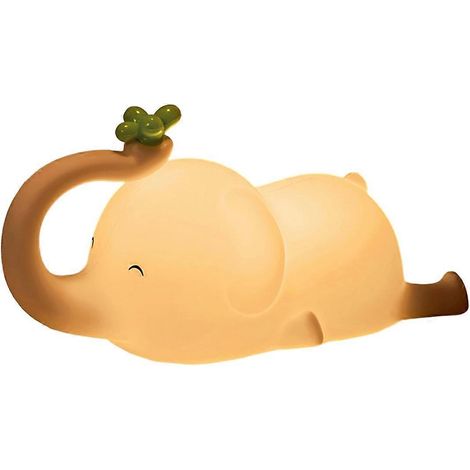 Veilleuse en silicone pour enfants, avec un joli éléphant, à intensité variable et minuterie, idéale pour décorer la chambre à coucher. (1/5)