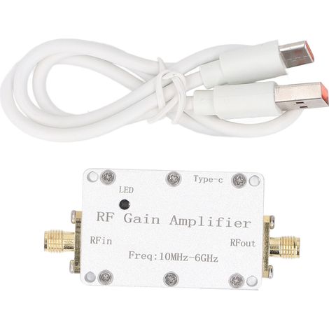 Amplificateur de gain RF 10 MHz-6 GHz 10 dB, module de réception de signal professionnel à faible bruit (1/5)