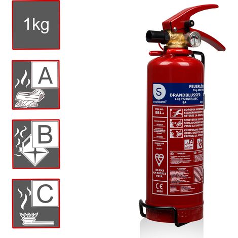 Smartwares ABC 10.018.56 Pulverfeuerlöscher Brandklasse: A, B, C Inhalt 1 St. (1/5)