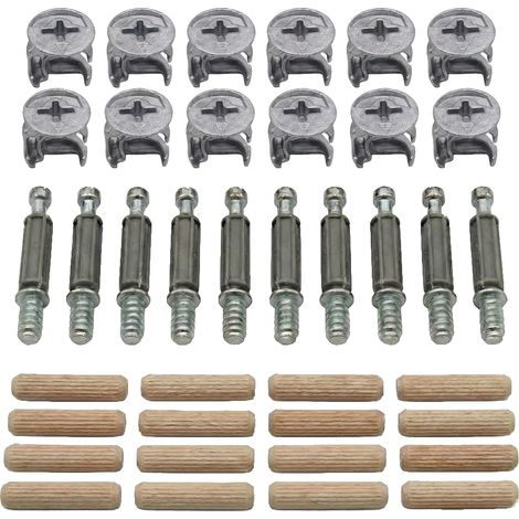 Kit de réparation et de pièces de rechange adapté pour PAX – chevilles à vis, écrou excentrique, cheville en bois (1/5)