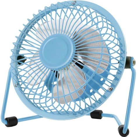 1 ventilateur USB, 4 pouces, ultra-silencieux, métallique, économie d'énergie, pour bureau et domicile