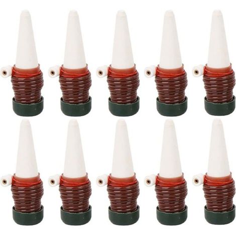 Ecleanfy - Lot de 10 piquets d'arrosage automatique en céramique pour plantes d'intérieur – irrigation précise