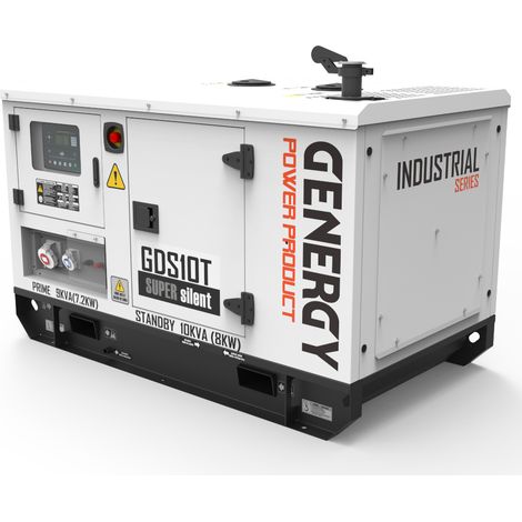 Groupe électrogène 10kVA 8.000W 400/230V Diesel Modèle GDS10T