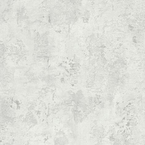Spachtel Putz Tapete Profhome 388233 heißgeprägte Vliestapete strukturiert in Betonoptik matt grau hell-grau 5,33 m2
