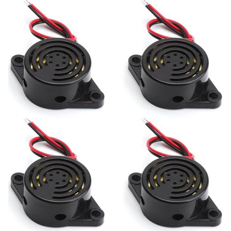 aktive Piezo-Summer (3–24 V DC, 95 dB Dauerton) für DIY-Projekte, Autoelektronik und Haushaltsgeräte. Elektronisches Tonsignal aus robustem und kompatiblem ABS-Kunststoff. (1/5)