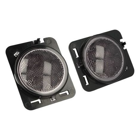 Coppia Frecce Led Laterale Parafanghi Fume Per Jeep Wrangler JK 2007-2017 Arancione 12V 3W (1/2)