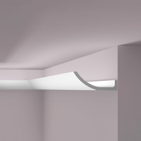 Cornice soffitto parete NMC WT4 WALLSTYL Noel Marquet modanatura tipo stucco illuminazione indiretta design classico senza tempo bianco 2 m (1/3)