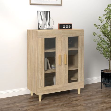 Buffet chêne sonoma 69,5x34x90 cm bois d'ingénierie (1/5)