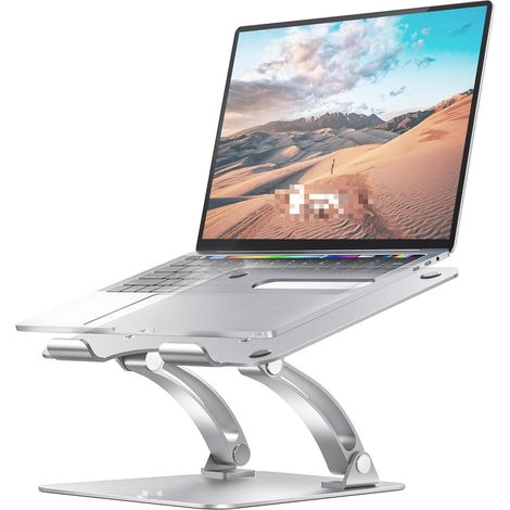 Verstellbarer Laptop-Ständer, faltbarer Laptop-Ständer aus Aluminium mit Lüftungsschlitzen, ergonomischer Laptop-Ständer, passend für die meisten Laptops (1/4)