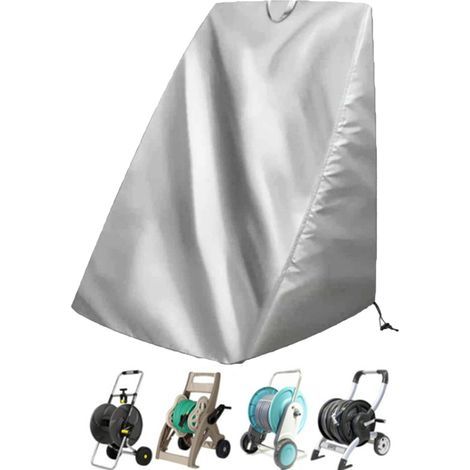Housse de dévidoir de tuyau d'arrosage, housse de support de tuyau d'extérieur, manteau de chariot de tuyau imperméable, bouclier de dévidoir de tuyau anti-poussière, couvercle de dévidoir de tuyau (1/4)