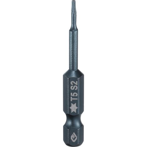 Embout de Tournevis Torx Magnétique, T5 1/4" Hex Tige Longueur 50mm Embout de Vissage Long Hexagonal en Acier S2 avec Tête Torx sans Trou pour Retirer les Vis de Fixation Outils (1/5)