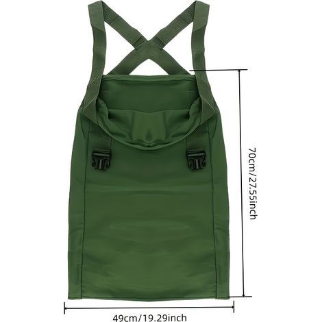1 grembiule da giardinaggio regolabile ad alta capacità con tasche - Grembiule da giardino in nylon resistente per la raccolta di frutta, verdura e funghi - Grembiule esterno durevole con (1/4)