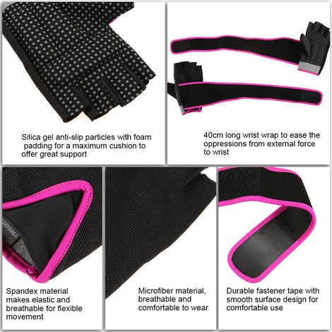 Gants de musculation unisexes pour le fitness, avec bande de poignet antidérapante, respirants et confortables.
