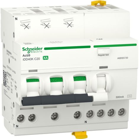 ACTI9 iDD40K XA - disjoncteur différentiel auto - 3P+N C 20A 4,5kA 300mA type AC (1/2)