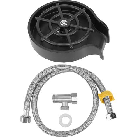 Lave-verre de robinet pour évier, rince-tasse pulvérisateur nettoyant cuisine maison, tuyau 80cm en acier inoxydable 304 et raccord 3 voies inclus.