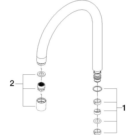 Dornbracht 90282221301-33 Bec de vidange Pièces de rechange