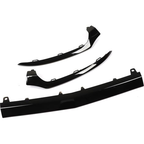 Kit 3 moulures plastique noir brillant bas de bouclier avant remplacement Mercedes-Benz Classe C W205 C205 A205 (1/5)