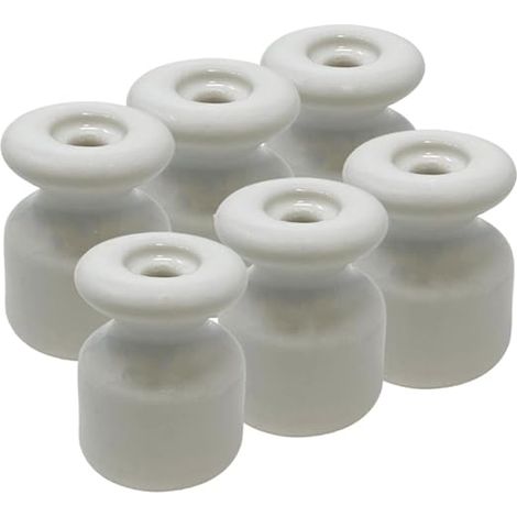 Porcelain Insulators for Braided Cables Wall or Ceiling Installation Insulation Support for Braided Cable Ceramic Insulators (1/5)