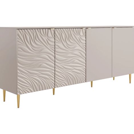 Buffet avec 4 portes - Beige et doré - RINAREL (1/5)
