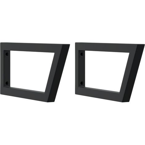 Maison Exclusive - Reggimensole per Lavabo 2 pz Nere Trapezio in Acciaio