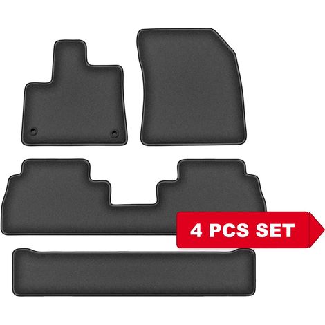 Alfombrillas para coche, hechas a medida para SUV compactos, de fibra sintética resistente, color gris oscuro. (1/5)