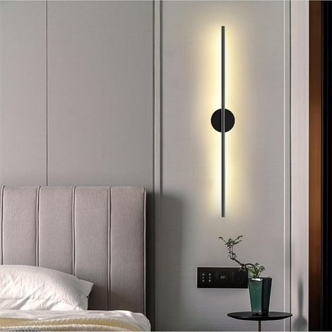 Moderne lineare LED-Wandleuchte – Langer LED-Streifen – Warmes Licht 3000 K – 85–265 V – Für Wohn- und Schlafzimmer (1/5)