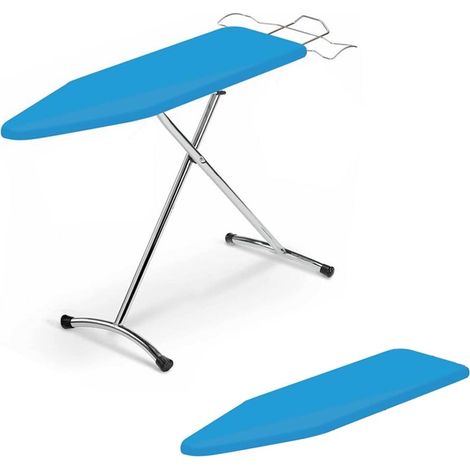 Relax asse da stiro con 1 copertina aggiuntiva di ricambio colore blu regolabile in altezza (1/5)