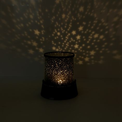 Romantische LED-Projektorlampe, Nachtlicht fürs Schlafzimmer, Dekoration, Geschenk für Kinder, Sternenmuster (1/5)
