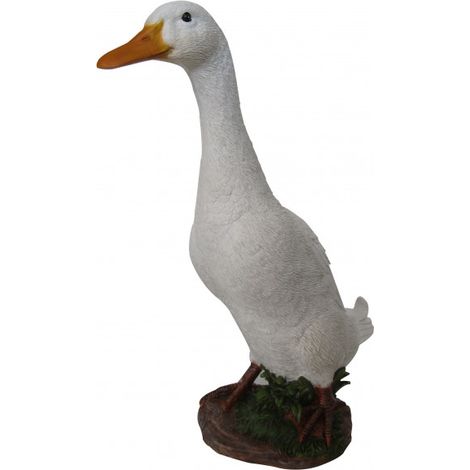 Estatua de jardín oca blanca 26x11x31