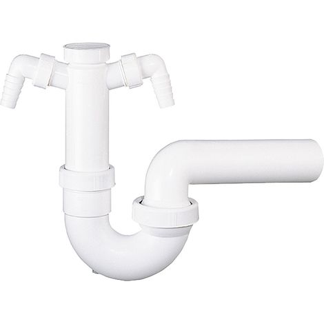 Siphon à tube Dallmer 100/2 m 2 raccords pour lave-linge 11/2 xDN 40 (1/2)