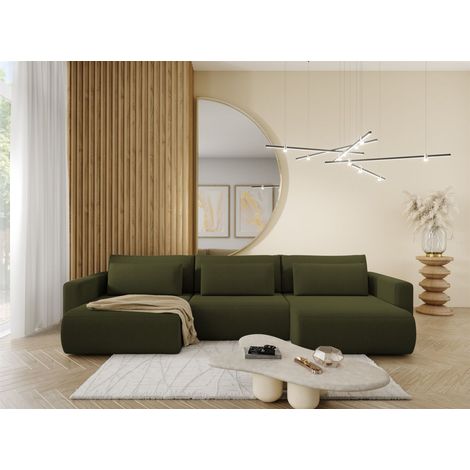 Wohnlandschaft Sofa mit Schlaffunktion CHAIRA Stoff Curio Grün (1/3)