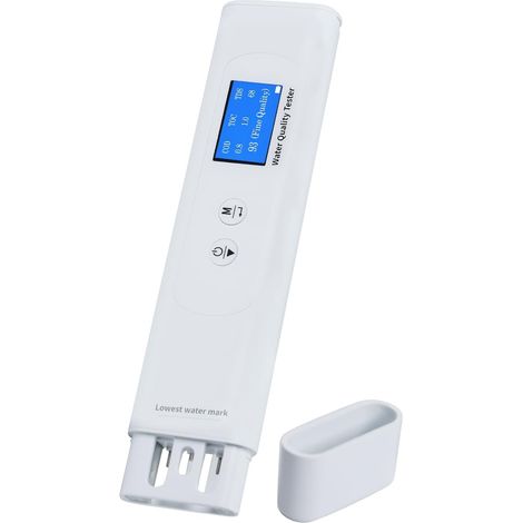 Testeur de qualité de l'eau pour eau potable, testeur TDS portable 6 en 1 TOC, COD, EC, UV275, Temp&TDS, testeur numérique de qualité de l'eau potable pour la maison, le camping-car, la randonnée, le