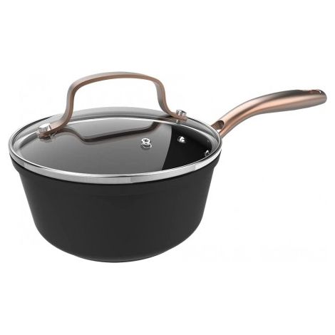 Cecotec Casserole Polka Fantasy 16 Pot Golden. Diamètre 16 cm, capacité 1,3 L, aluminium forgé, revêtement antiadhésif Platinum (1/5)