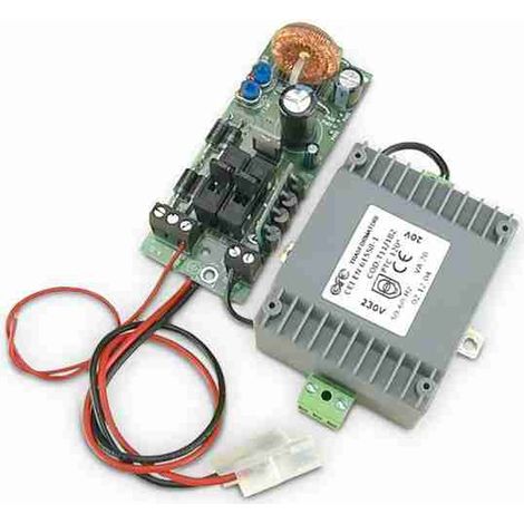 Stromversorgung im Kit 230 Vac – 13,8 Vdc (1 A). Zur Installation im Gehäuse der GSM-Combiner der TRH-Serie