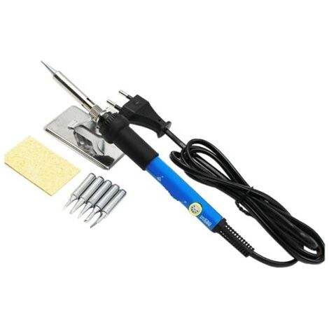 Fer à souder, kit de fer à souder électrique, fer à souder électrique à température réglable, station de retouche de soudure 60 W 80 W, pointes de crayon thermique, outils de réparation, outils de sou (1/4)