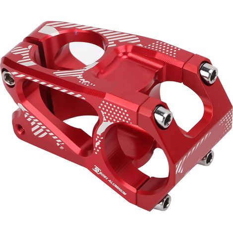 Potence LUNJE pour vélo 31,8 x 45 mm, potence courte pour guidon, en alliage d'aluminium usiné CNC, ultralégère, pour vélo de route et VTT, rouge (1/5)